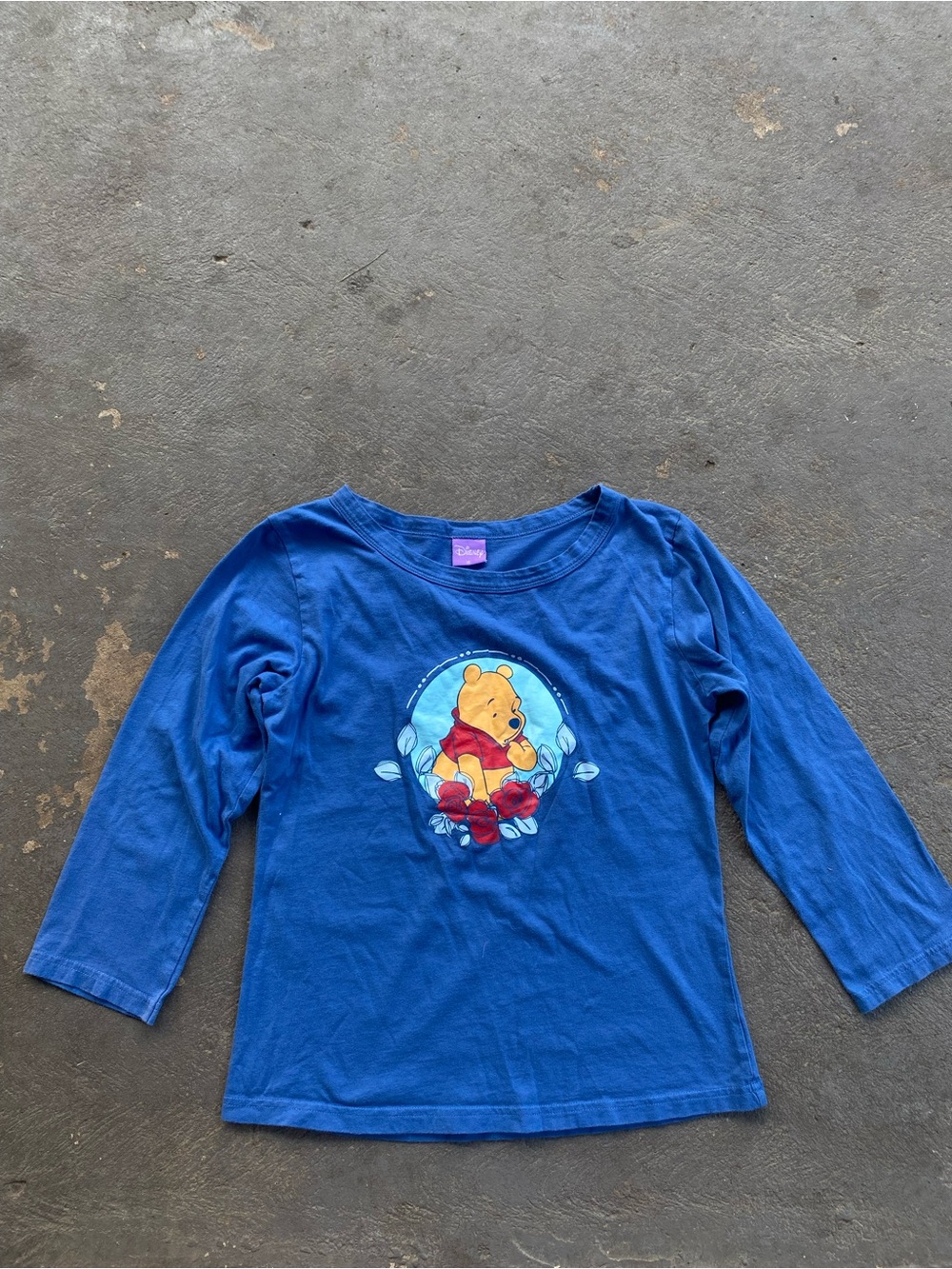 Disney Blue Winnie the Pooh Long-Sleeve Tee